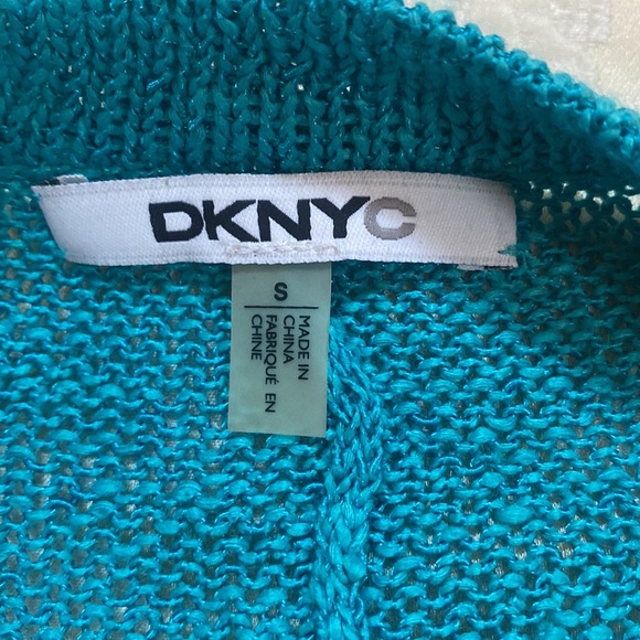 DKNYC Turquoise linen blend shrug - Picture 3 of 7